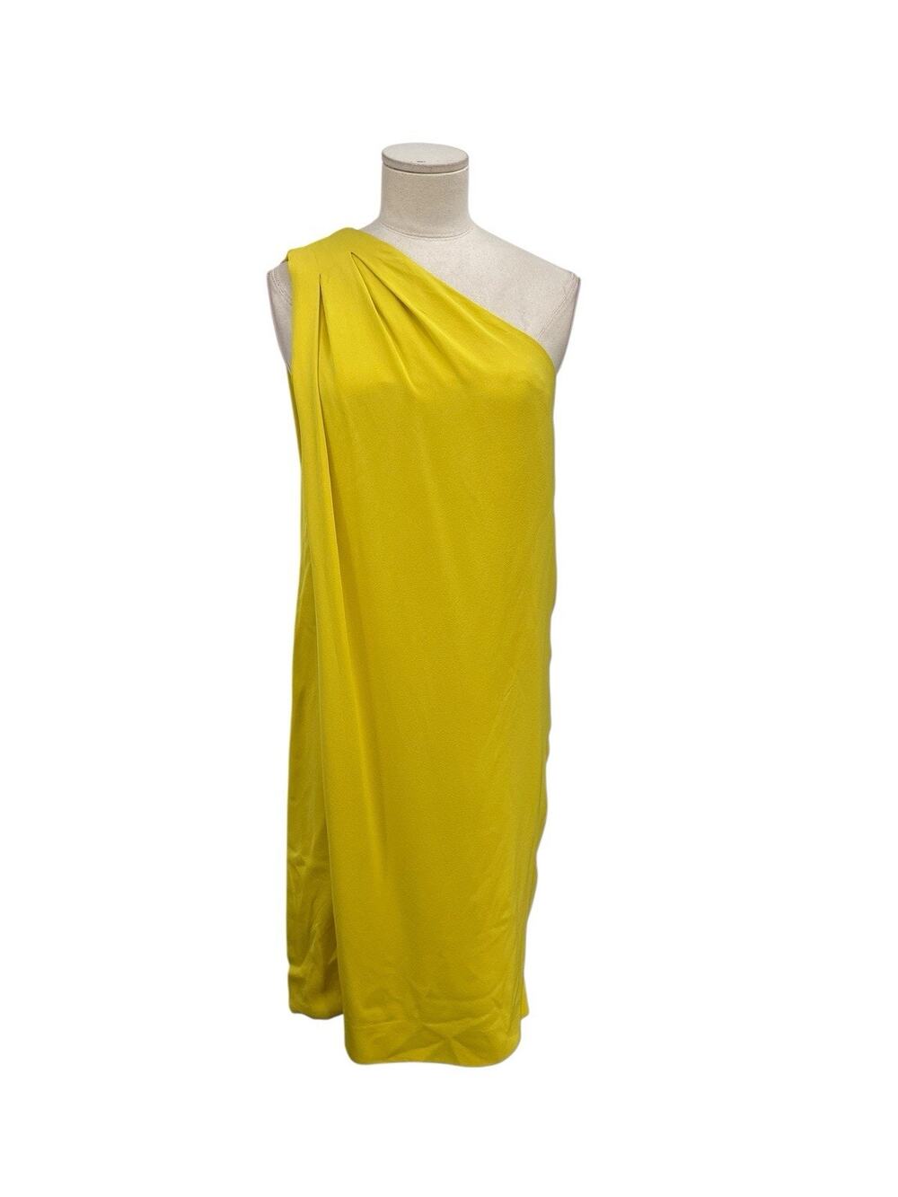 Diane Von Furstenberg New Liluye Dress Acid Lemon Silk Size 2